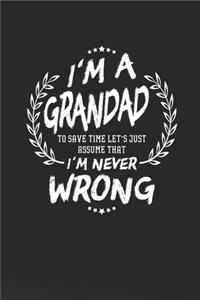 I'm A Grandad To Save Time Let's Just Assume That I Never Wrong