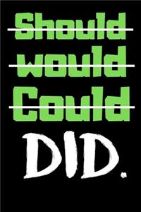 Should Would Could DID in Green