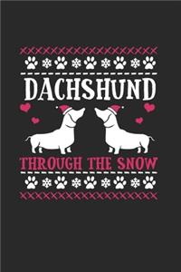 Christmas Dachschund Snow Notebook