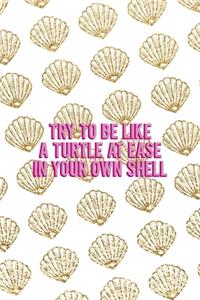 Try To Be Like A Turtle At Ease In Your Own Shell