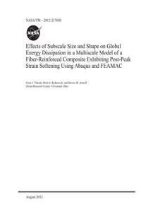Effects of Subscale Size and Shape on Global Energy Dissipation in a Multiscale Model of a Fiber-Reinforced Composite Exhibiting Post-Peak Strain Softening Using Abaqus and Feamac