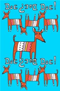 Journal Notebook For Dog Lovers, Red Dogs in a Row 2