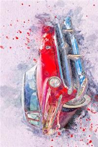 Painted Vintage Classic Car Journal: 150 Page Lined Notebook/Diary