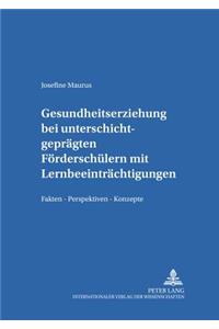 Gesundheitserziehung Bei Unterschichtgepraegten Foerderschuelern Mit Lernbeeintraechtigungen