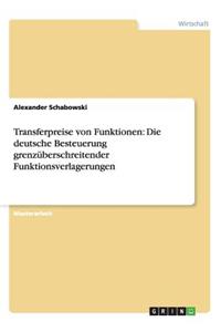 Transferpreise von Funktionen