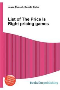 List of the Price Is Right Pricing Games