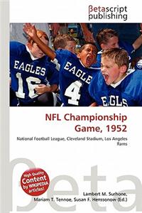 NFL Championship Game, 1952