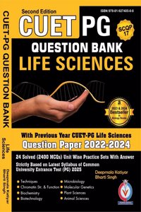 CUET PG QUESTION BANK LIFE SCIENCES (SCQP17), CUET PG Life Science PYQ Book 2025, CUET PG Life Sciences SCQP17, CUET PG Life Sciences 2025, CUET PG Life Sciences Previous Year Question Paper 2022 to 2024,CUET- NTA Life Sciences-2022 to 2024 Questio