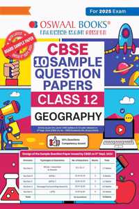 Oswaal CBSE Sample Question Papers Class 12 Geography (For 2025 Exam)