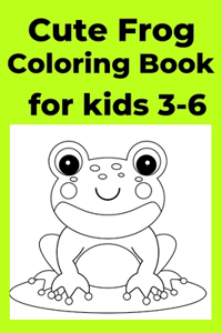 Frog Coloring Book for kids 3-6