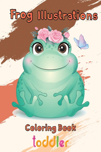 Frog illustrations Coloring Book toddler