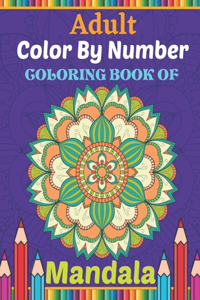 Adult Color By Number Coloring Book Of Mandala