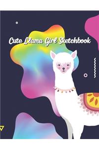 Cute Llama Girl Sketchbook