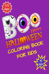 Boo Happy Halloween Coloring Book for Kids