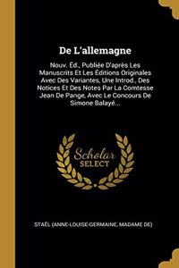 De L'allemagne