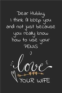 Dear hubby, I think I'll keep you and not just because you really know how to use your penis Love your wife