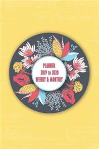 Academic Planner Daily 2019 to 2020 Floral Design