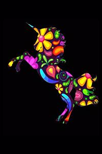 Bright Floral Unicorns
