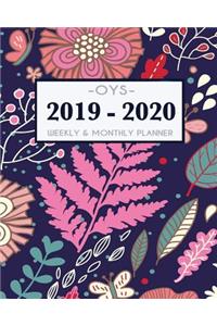 2019 - 2020 Weekly and Monthly Planner