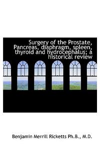 Surgery of the Prostate, Pancreas, Diaphragm, Spleen, Thyroid and Hydrocephalus; A Historical Review