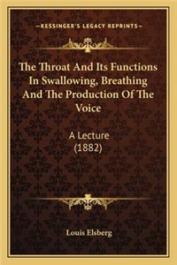 Throat and Its Functions in Swallowing, Breathing and Ththe Throat and Its Functions in Swallowing, Breathing and the Production of the Voice E Production of the Voice