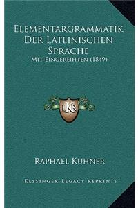 Elementargrammatik Der Lateinischen Sprache