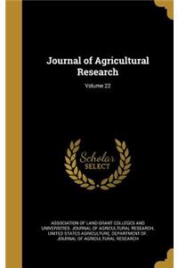 Journal of Agricultural Research; Volume 22