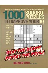 1000 Sudoku Puzzles to Improve Your IQ