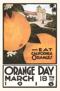 Vintage Journal Eat California Orange, Art Deco