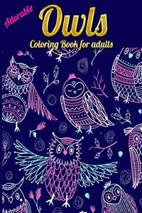 Adorable Owls Coloring Book for adults