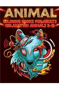 Animal coloring books for adults relaxation animals 3-12