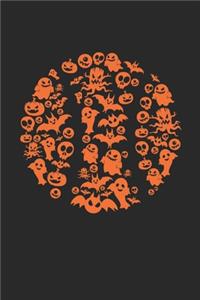 Halloween Softball Notebook - Halloween Gift for Baseball Player or Coach - Baseball Journal - Halloween Themed Baseball Diary