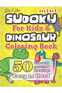 David Karn Mini Sudoku For Kids & Dinosaur Coloring Book