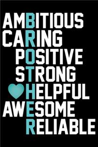 Ambitious Caring Positive Strong Helpful Awesome Reliable