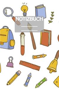 Notizbuch A5 Muster Schulsachen Grundschule Tasche Kinder Kids