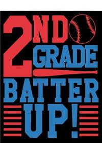 2nd Grade Batter Up Primary Composition Notebook For Boys Baseball