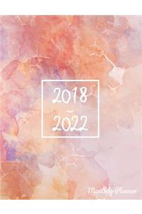 2018 - 2022 Monthly Planner: Monthly Schedule Organizer -Agenda Planner For The Next Five Years, 60 Months Calendar, Appointment Notebook, Monthly Planner, Action Day, Passion G