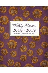 Weekly Planner 2018 - 2019, 16 Month Sept 2018 - Dec 2019