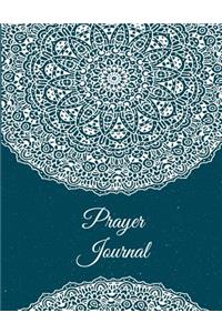 Prayer Journal: Blue Classic Art, Bible Study Journal, Prayer Log, a Christian Notebook Large Print Bible 8.5