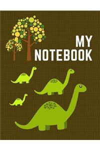 My Notebook. for Dinosaur Fans. Blank Lined Journal Planner Diary.
