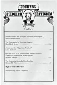 The Journal of Higher Criticism Volume 14 Number 1