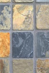 Journal Pages - Stone Block (Decorative Notebook) (Unruled)