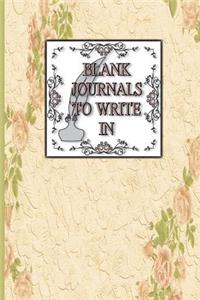 Blank Journals To Write In
