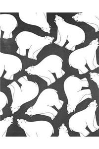 Chalkboard Bullet Dot Grid Journal - Polar Bears
