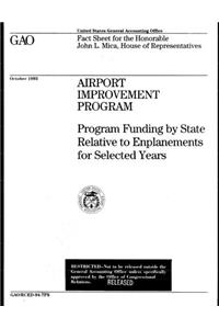 Airport Improvement Program: Program Funding by State Relative to Enplanements for Selected Years