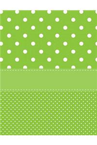 Green Polka Dot Notebook - 4x4 Quad Ruled