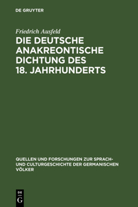 deutsche anakreontische Dichtung des 18. Jahrhunderts