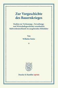 Zur Vorgeschichte Des Bauernkrieges