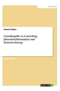 Grundbegriffe zu Controlling, Jahresabschlussanalyse und Kostenrechnung