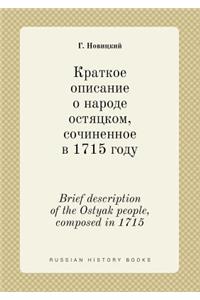 Brief Description of the Ostyak People, Composed in 1715